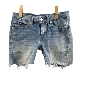 Levi's 711 Shorts Womens 28* Slim Cut Off Distressed Denim Pants Daisy Dukes 90s